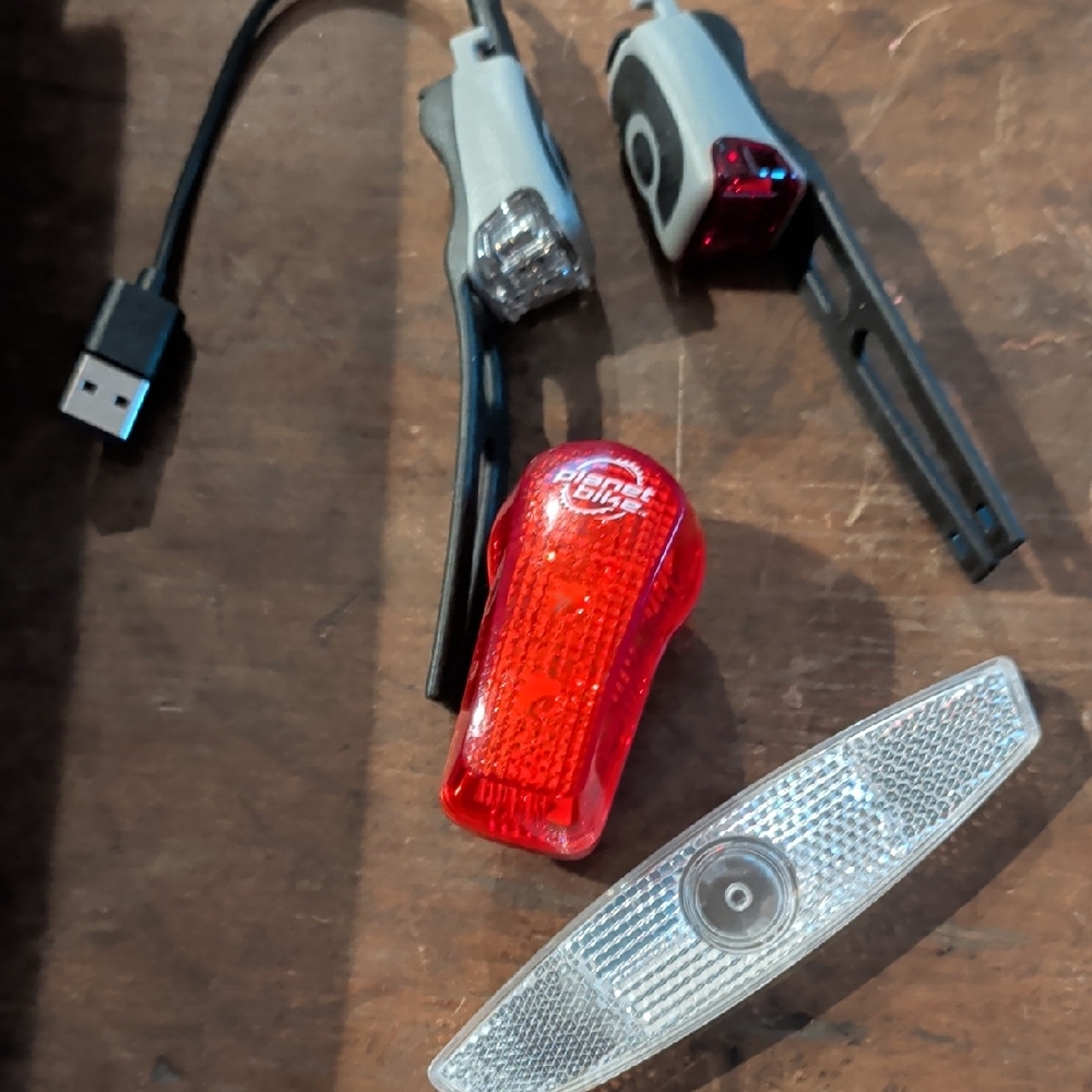 Bicycle LED Safety Light Set - Red and Black Planet Bike
